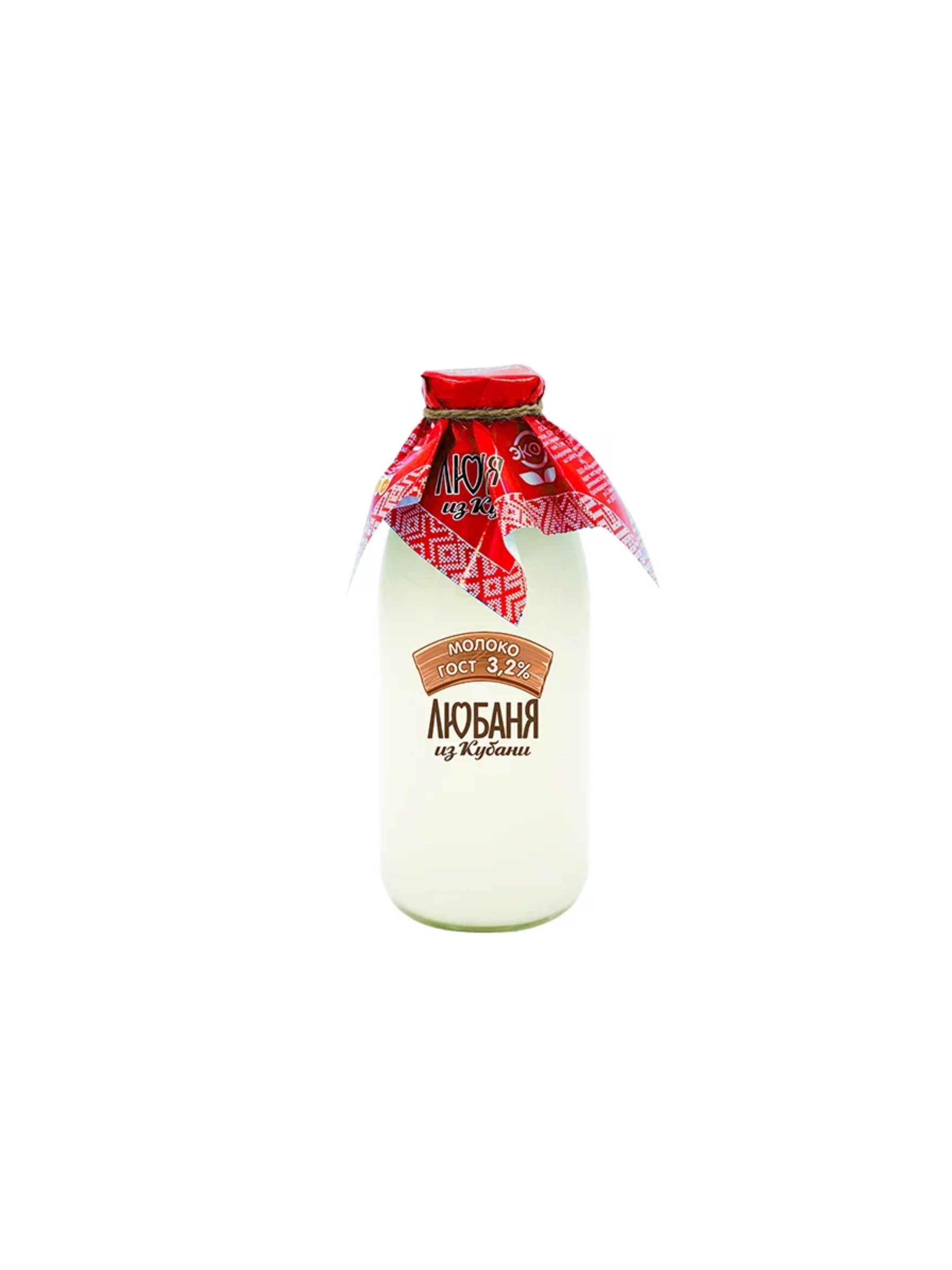 Любаня из Кубани - Молоко в ст. бутылке 3.2% МДЖ
