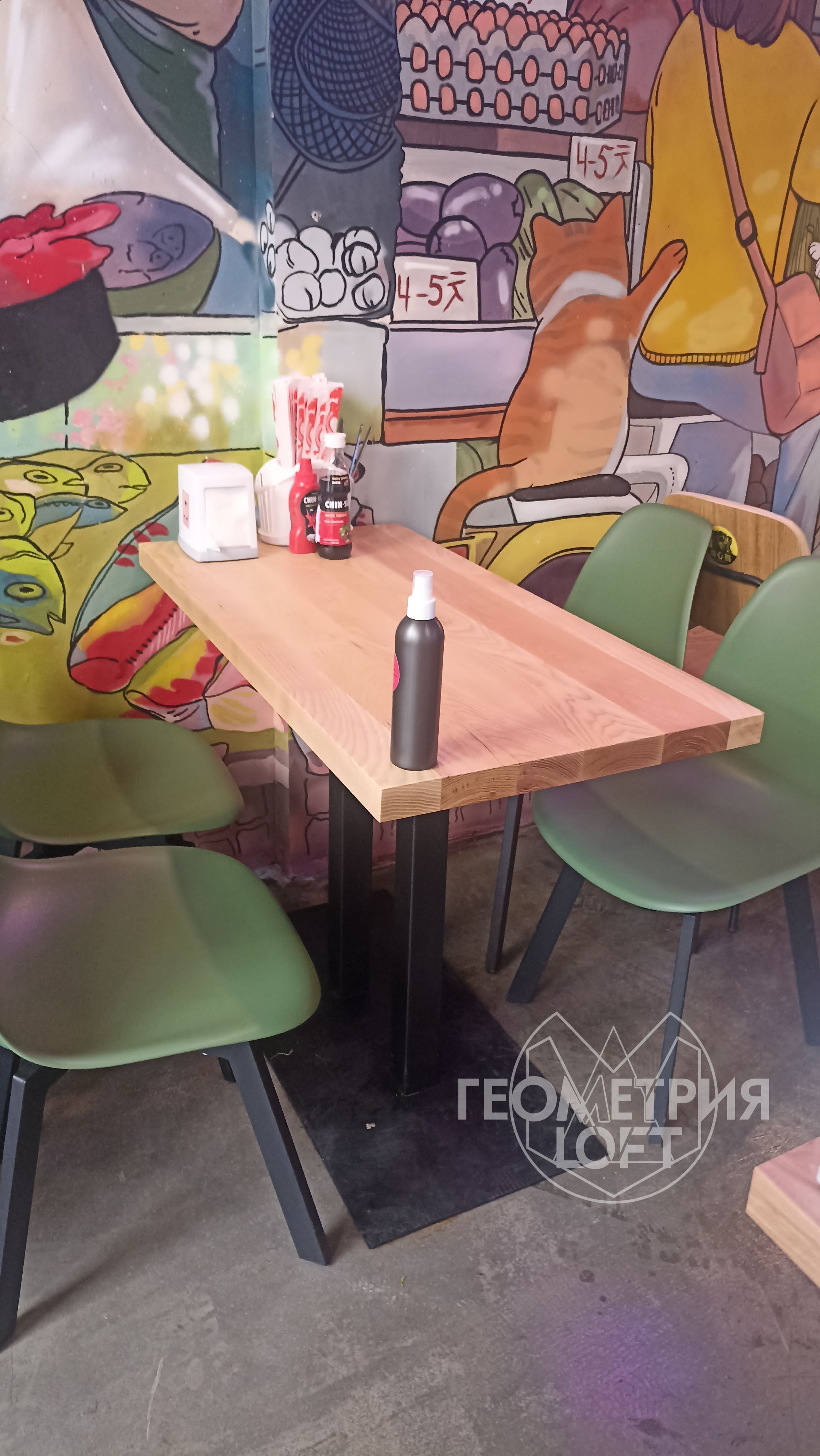 Стол лофт для кафе